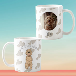 Taza De Café Siempre Contigo   Foto Personalizada Golden Doodle