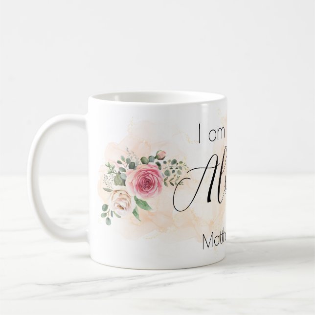 Taza De Café Siempre Estoy Con Ustedes Rosas De Acuarela (Izquierda)