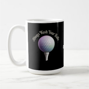 Taza De Café Siempre Lava Tus Bolas Regalo Divertido de Golf De