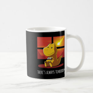 Taza De Café Siempre mañana Dinosaurio jugando videojuego 1