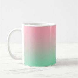 Taza De Café Siempre se debe ver rosa y verde pálido pastel
