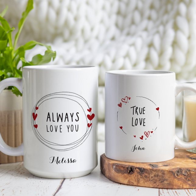 Taza De Café Siempre Te Amas Pareja Día de San Valentín (Subido por el creador)