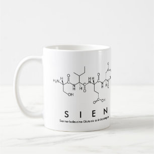 Taza De Café Sien peptide name mug