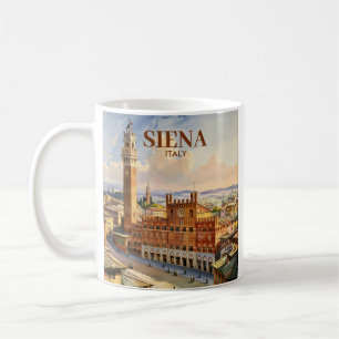 Taza De Café Siena Italia viaje personalizado vintage Piazza de