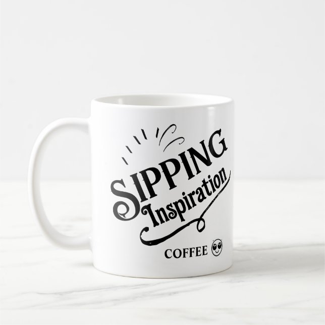 Taza De Café Siendo inspirador Diseño Café Mug (Izquierda)