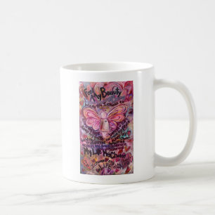 Taza De Café Siente mi belleza Ángel de Cáncer Rosa