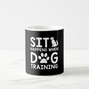 Taza De Café Siéntese suceden cuando adiestrador de perros del
