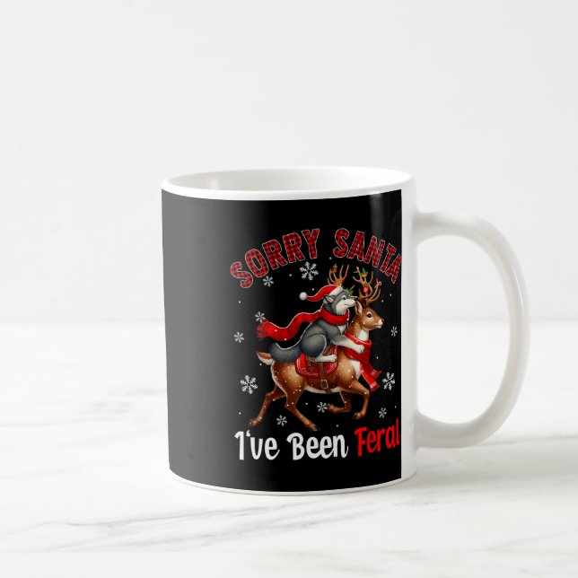 Taza De Café Siento haber sido Navidades Feral de Santa Wolf (Derecha)