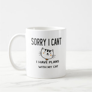 Taza De Café Siento no poder tener planes con mi gato