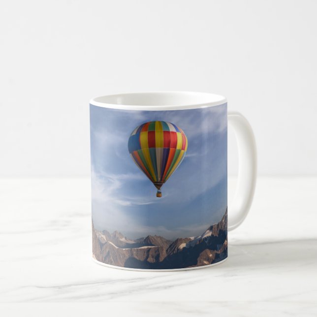 Taza De Café Sierra | Alpes suizos en globo aerostático (Anverso derecho)