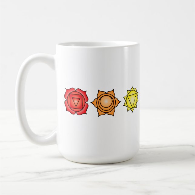 Taza De Café Siete Chakras horizontales (Izquierda)