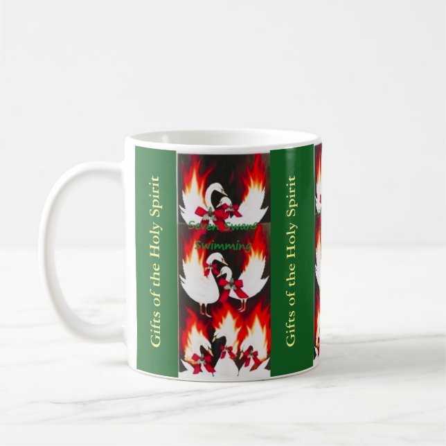 Taza De Café Siete cisnes nadando, 7º Día de los Navidades atra (Izquierda)