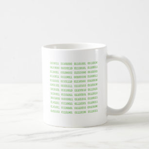 Taza De Café Siete códigos binarios sucios