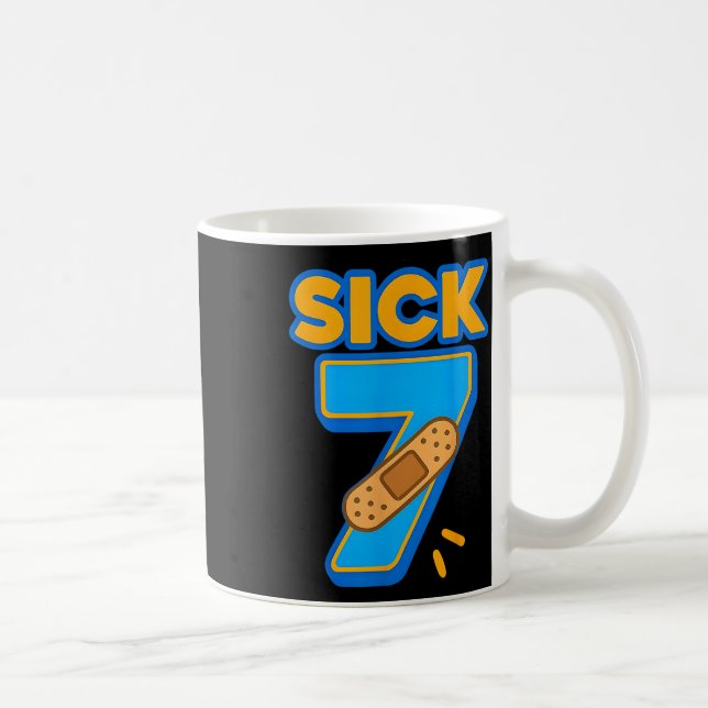 Taza De Café Siete Enfermo Meme Seis Siete Enfermo 7 Cumpleaños (Derecha)