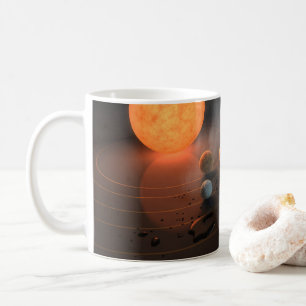 Taza De Café Siete planetas en órbita alrededor de la estrella