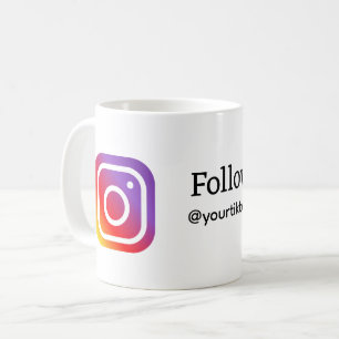 Taza De Café siga nuestro usuario de Instagram usuario medios s