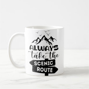 Taza De Café Siga Siempre La Ruta Escénica