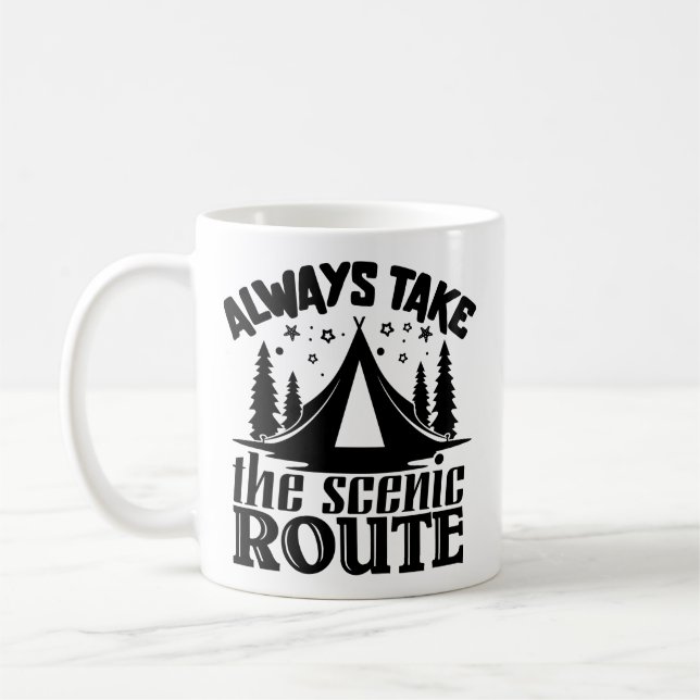 Taza De Café Siga Siempre La Ruta Escénica (Izquierda)