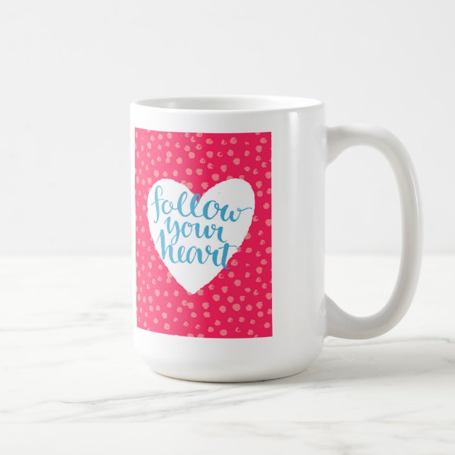 Taza De Café Siga su corazón 3 (Derecha)