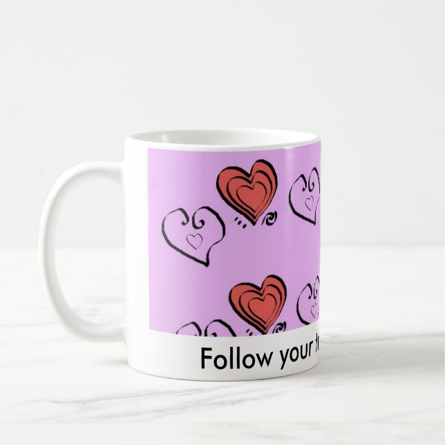 Taza De Café Siga sus deseos verdaderos del corazón (Izquierda)