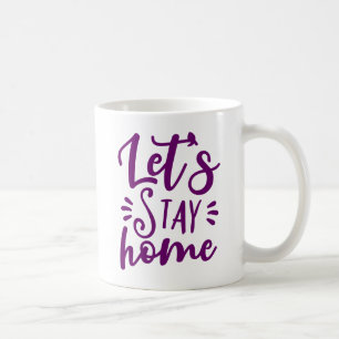 Taza De Café Sigamos en casa morado