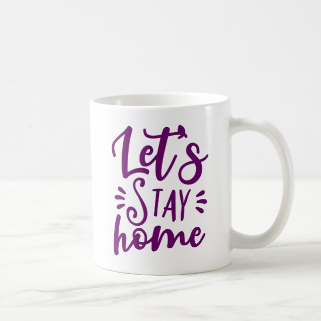 Taza De Café Sigamos en casa morado (Derecha)