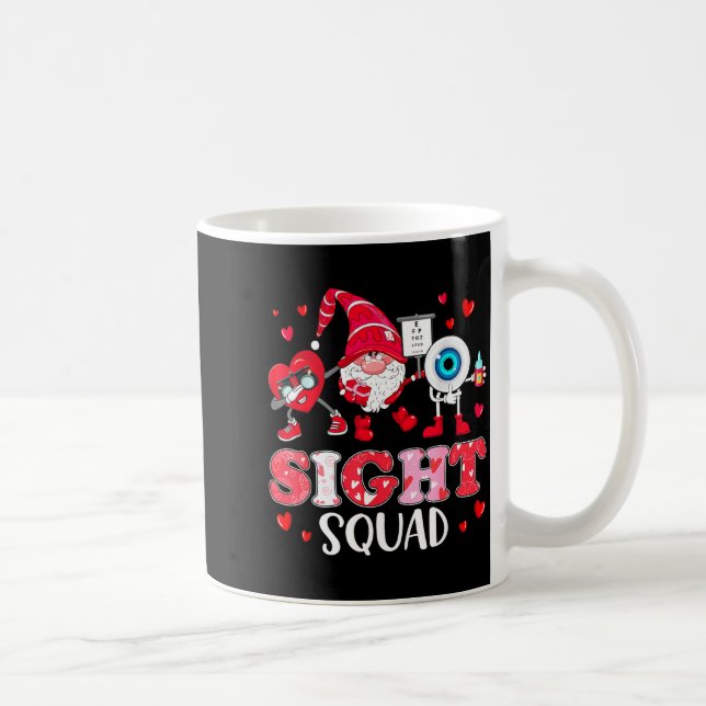Taza De Café Sight Squad Optician Optometrist Dabbing Heart Val (Derecha)