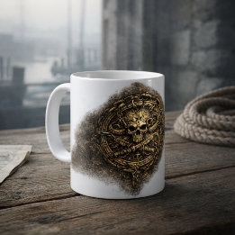 Taza De Café Sigilo de Pirata de la Moneda Maldita