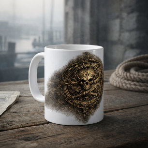 Taza De Café Sigilo de Pirata de la Moneda Maldita