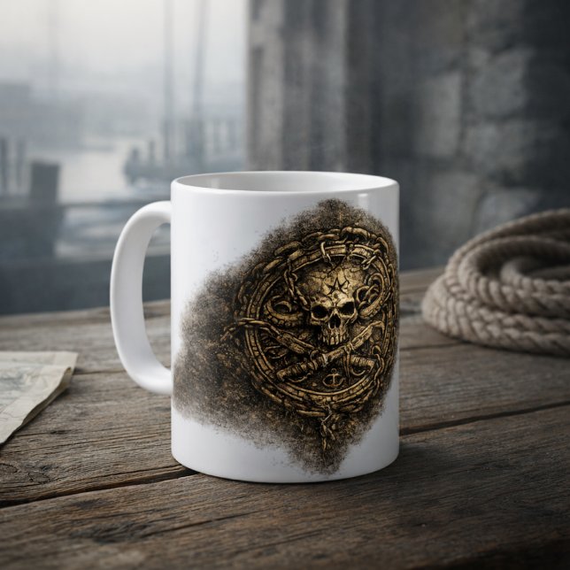 Taza De Café Sigilo de Pirata de la Moneda Maldita (Subido por el creador)