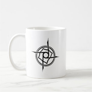 Taza De Café Sigilo Tribal Geométrico - Emblema de Estrella Abs