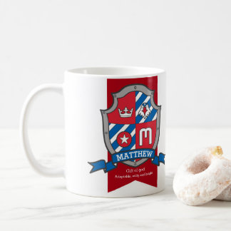 Taza De Café Significado conocido azul rojo de la heráldica de