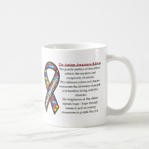 Taza De Café Significado de la cinta del autismo