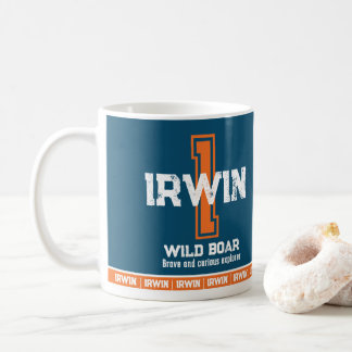 Taza De Café Significado del nombre Irwin monograma deportivo n