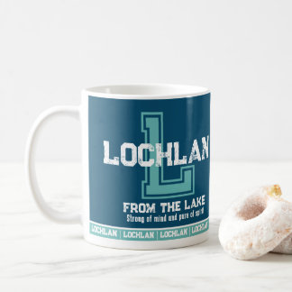 Taza De Café Significado del nombre Lochlan monograma deportivo