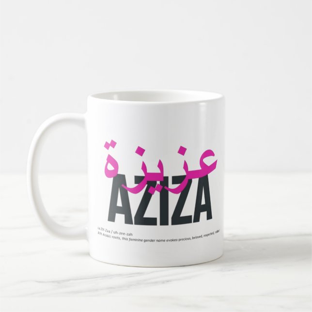Taza De Café Significado y pronunciación del nombre aziza (Izquierda)