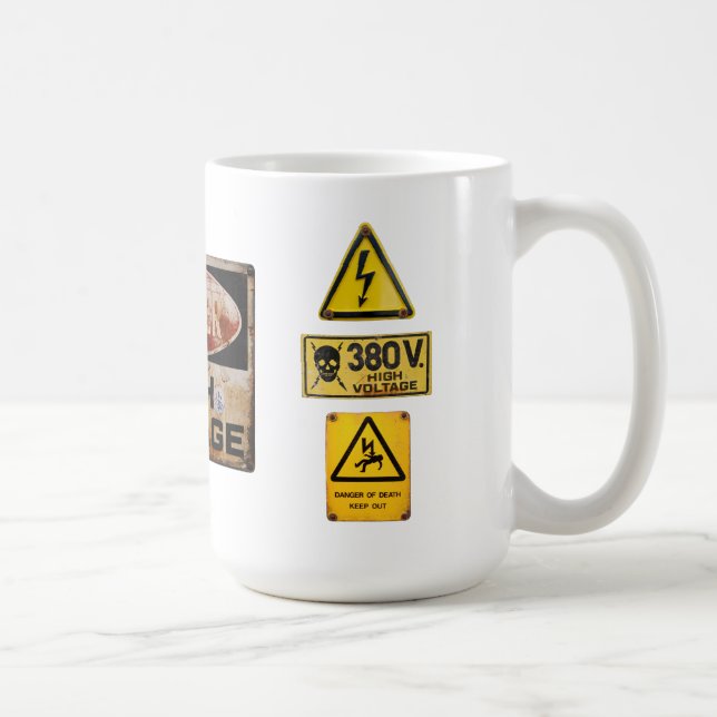 Taza De Café Signo de advertencia 005 (Derecha)