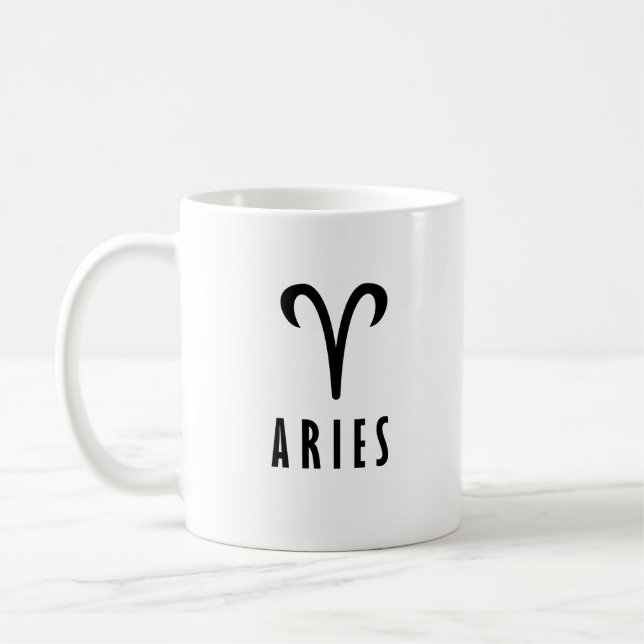 Taza De Café Signo de Aries zodiac (Izquierda)