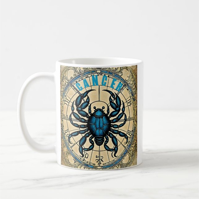 Taza De Café Signo de astrología de cáncer (Izquierda)