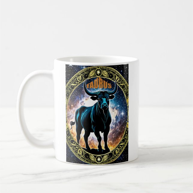 Taza De Café Signo de astrología de Taurus (Izquierda)