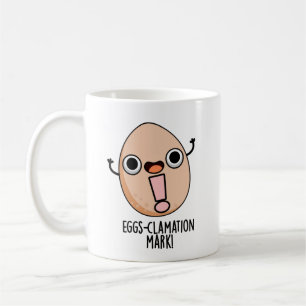 Taza De Café Signo de clamación Mark Funny Egg Pun