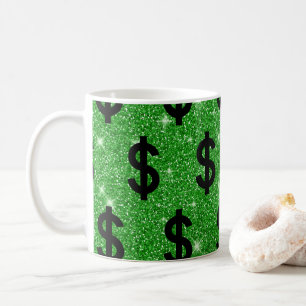 Taza De Café Signo de Dólar Negro Dinero Empresario Wall Street