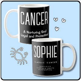 Taza De Café Signo de estrella de cáncer de regalo de astrologí