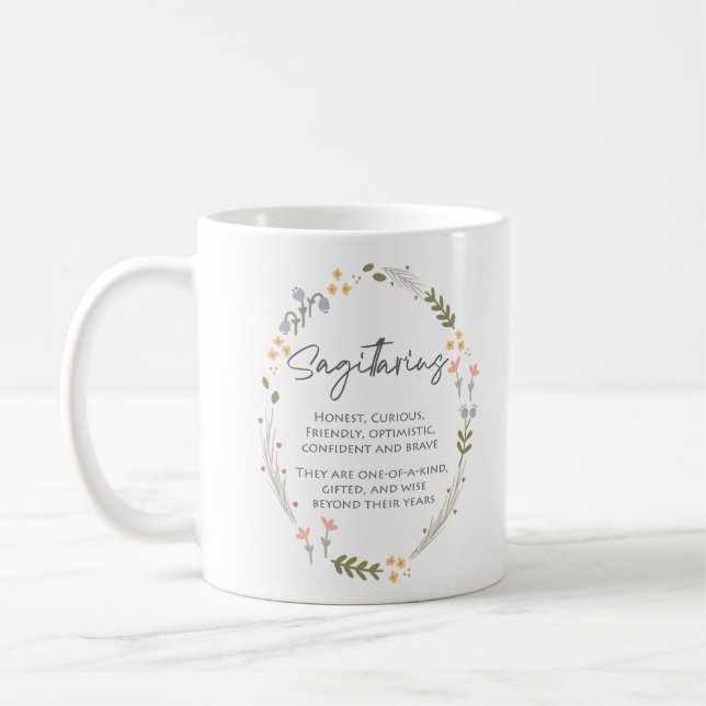 Taza De Café Signo de estrella de Sagittarius Regalo de cumplea (Izquierda)