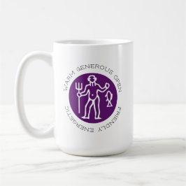 Taza De Café Signo de estrella zodiaca morado de acarius