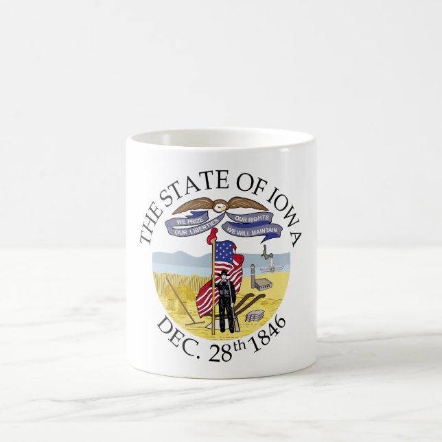 Taza De Café Signo de Iowa (Centro)