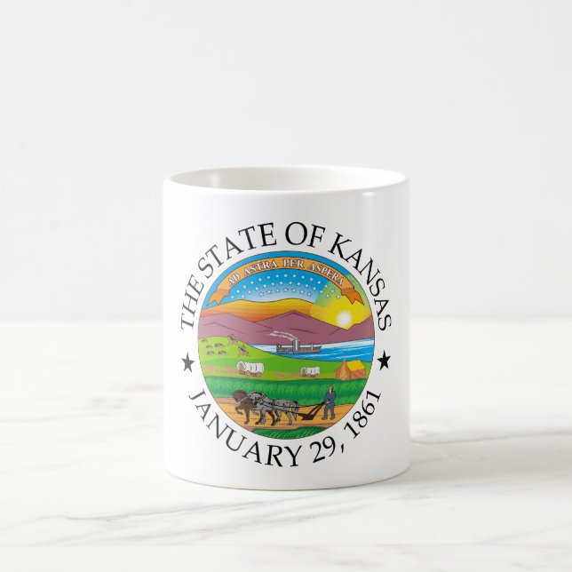 Taza De Café Signo de Kansas (Centro)