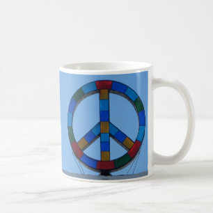 Taza De Café Signo de la paz de la playa del océano