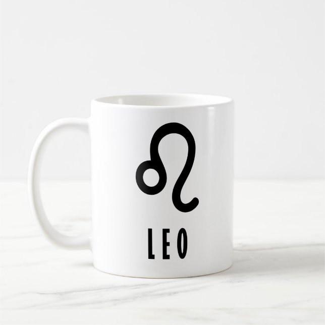 Taza De Café Signo de Leo zodiac (Izquierda)