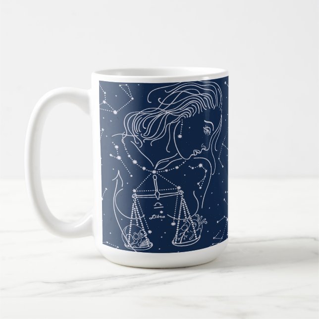 Taza De Café Signo de Libra zodiac (Izquierda)